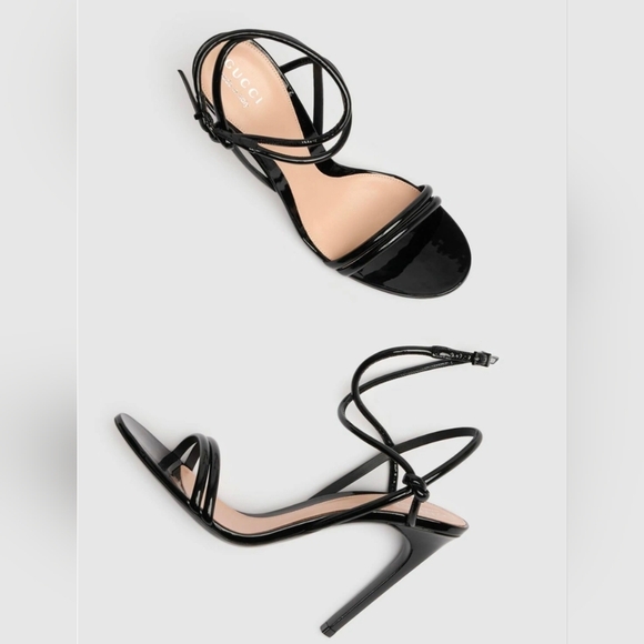 *NEW* Gucci Patent Leather Sandal Heels - Picture 3 of 14